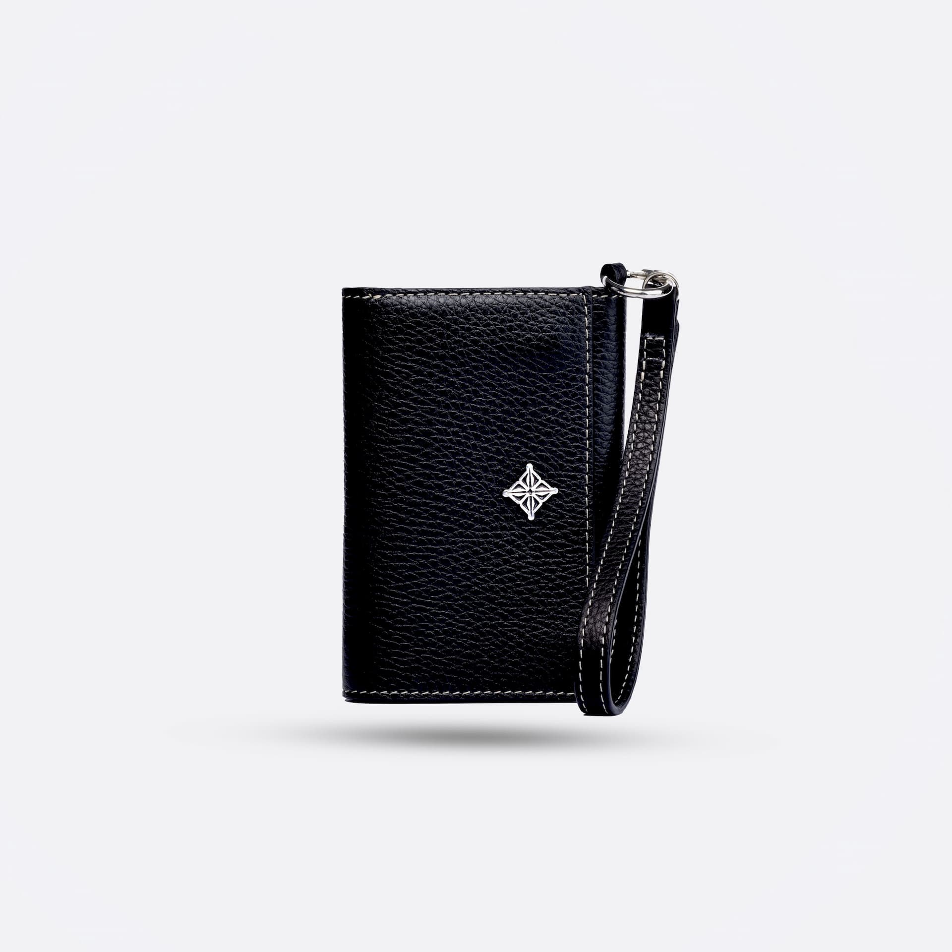 coffret portefeuille compact  - ceinture en cuir noir  - Image 2