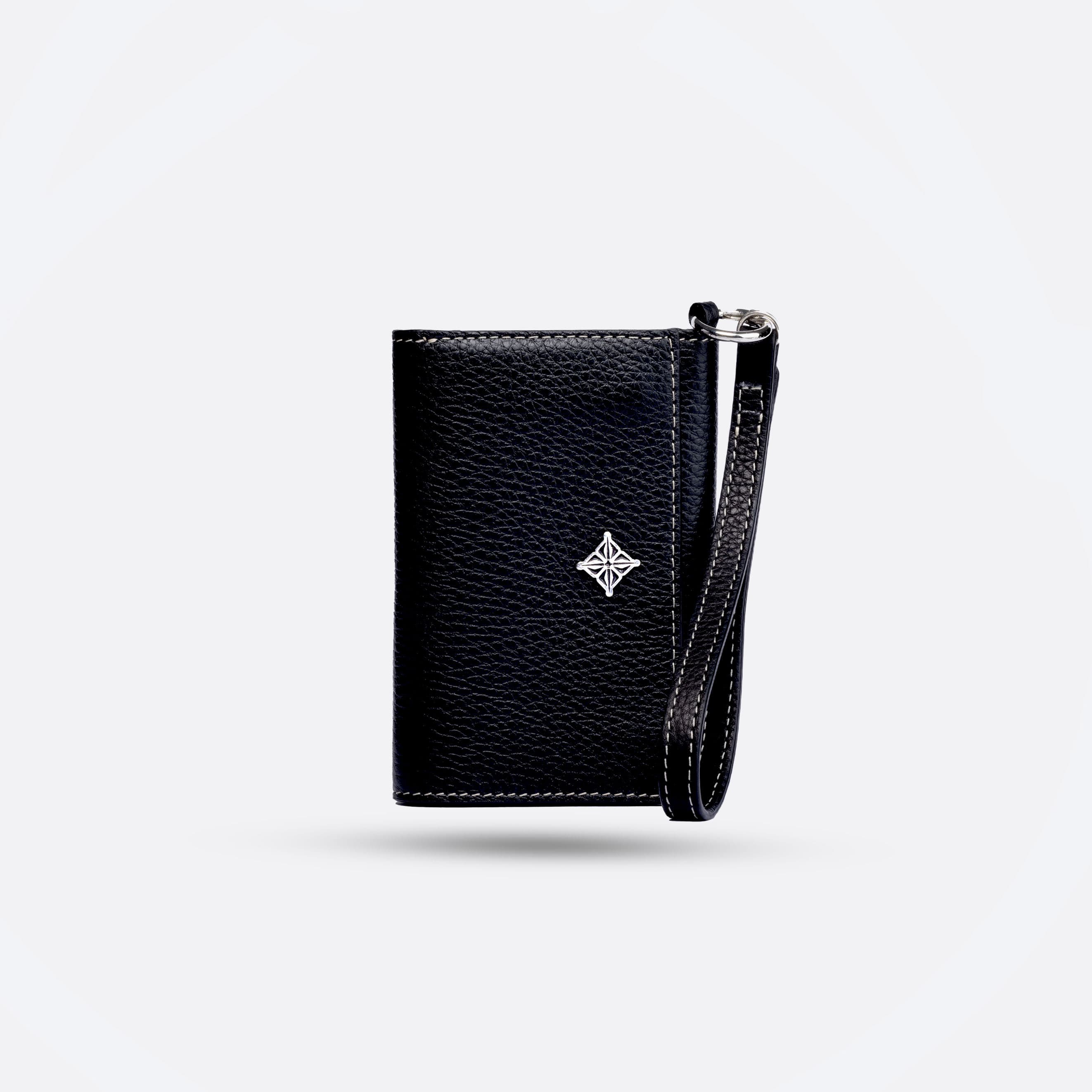 Portefeuille compact en cuir 