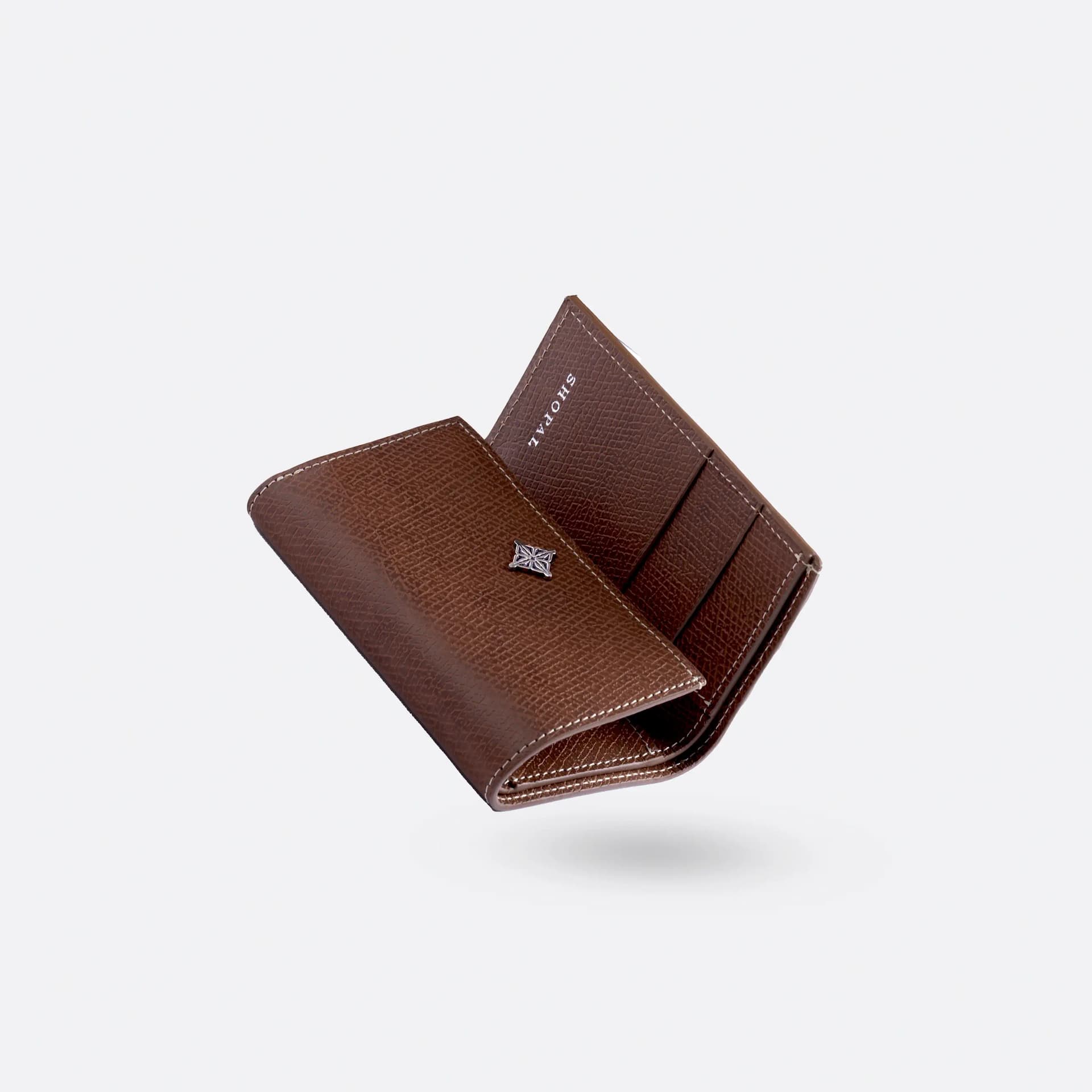 Coffret portefeuille compact - ceinture en cuir marron - Image 5